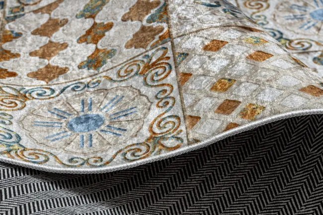 Protišmykový koberec / behúň ANDRE 53010 béžový / modrý