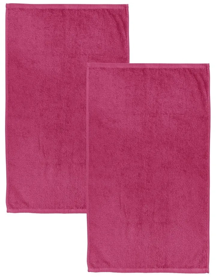 Tmavoružové rýchloschnúce/froté bavlnené osušky v súprave 2 ks 90x140 cm Quick Dry – Catherine Lansfield
