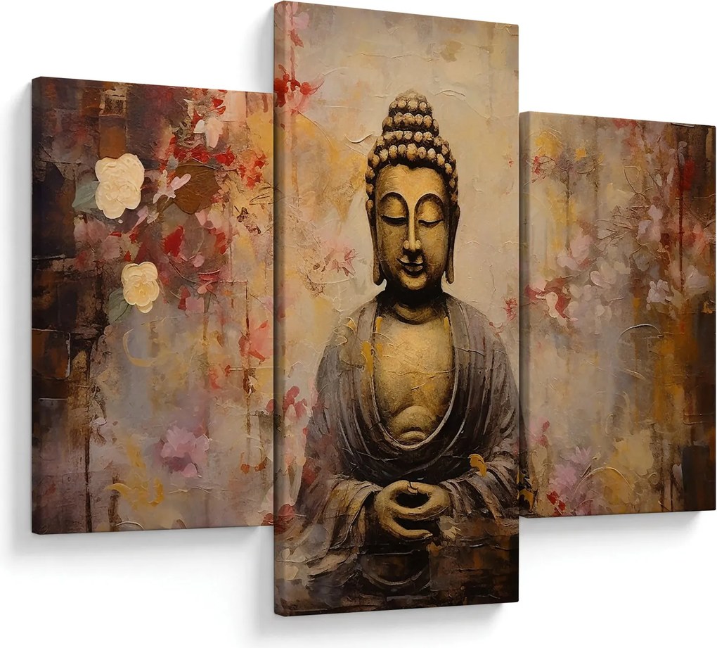 Obraz - Budha, maľba (90x60 cm)