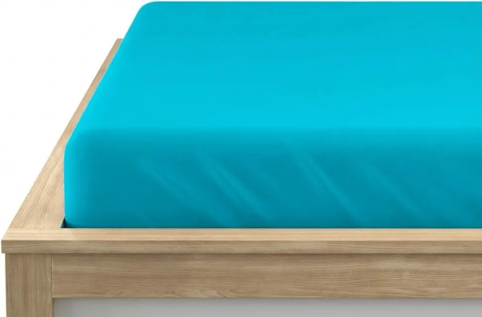 Jersey plachta s lycrou tyrkysová 90 x 200 cm