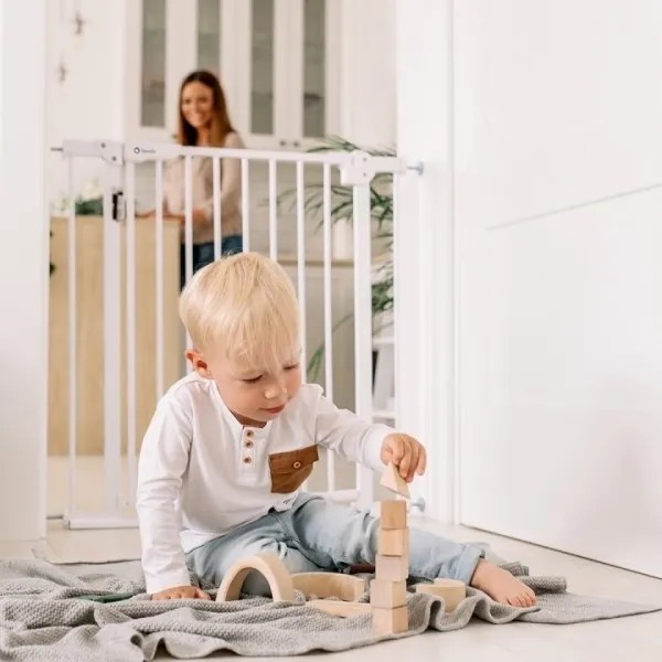 Lionelo - Bezpečnostná zábrana TRUUS SLIM LED 1xAAA biela