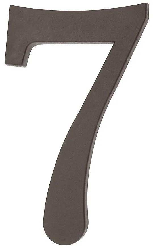 Číslica 7 plastová hnedá 18 cm