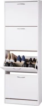 Botník Mainz, 4-dverový, biely%