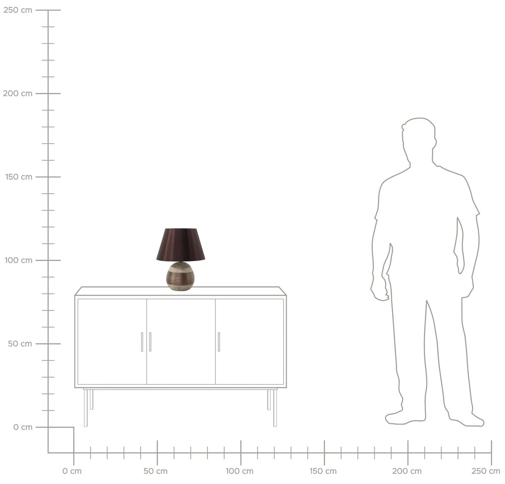 Luxusná hnedá nočná stolná lampa SADO Beliani