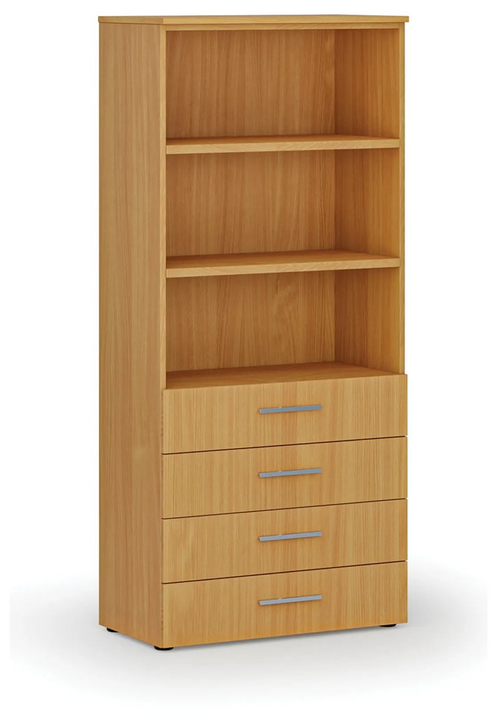 Kancelárska skriňa so zásuvkami PRIMO WOOD, 1781 x 800 x 420 mm, buk