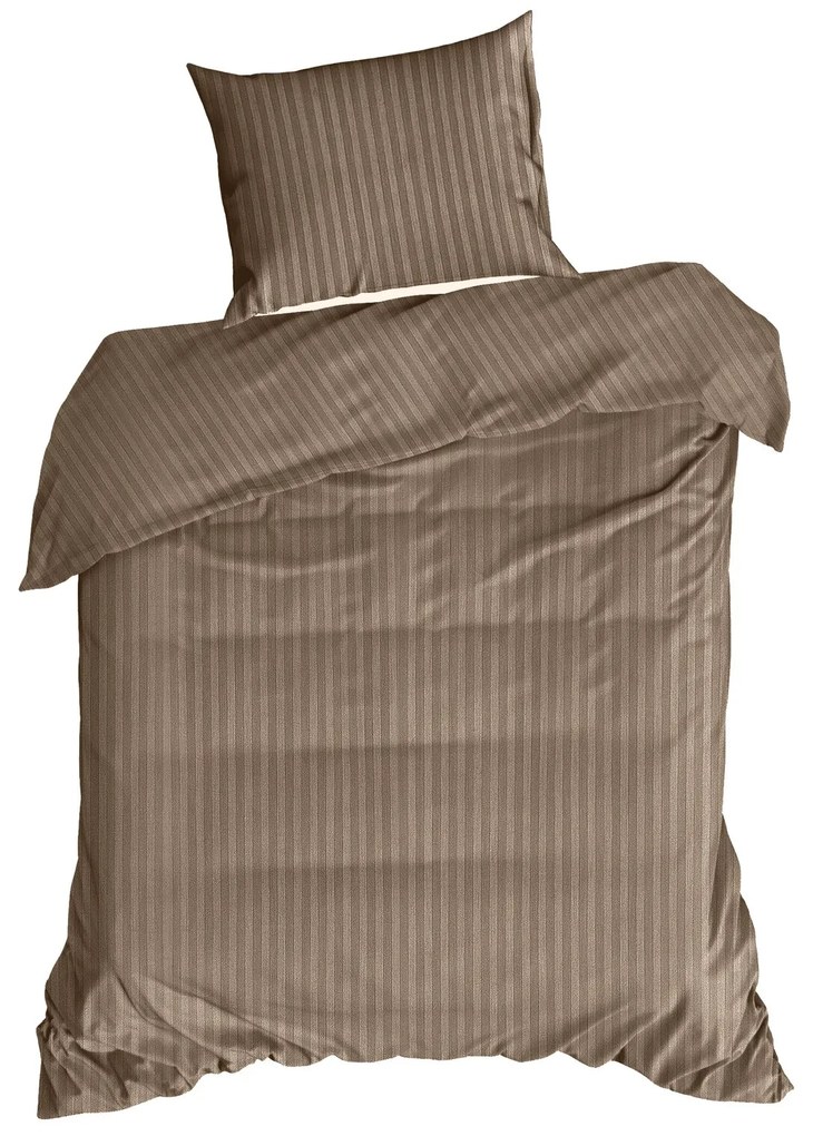 SATÉNOVÉ OBLIEČKY VERA 200X220 CM, 2 KS 70X80 CM HNEDÉ