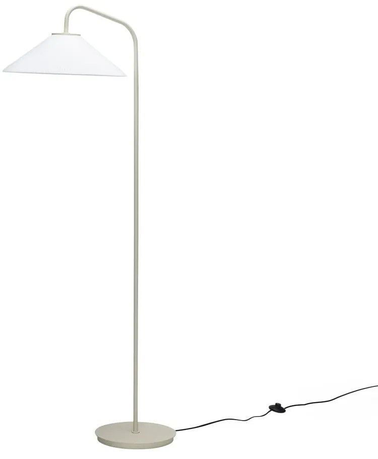 Krémová stojacia lampa so skleneným tienidlom (výška 158 cm) Solid – Hübsch