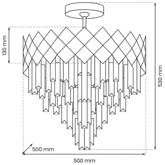 Luster na tyči CARISMA 9xE14/40W/230V matný chróm