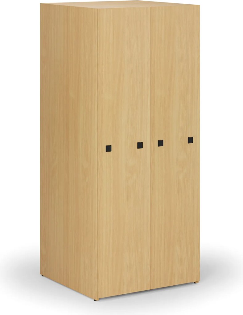 Veľkokapacitná skriňa s výsuvnými regálmi, 841 × 846 × 2000 mm, buk