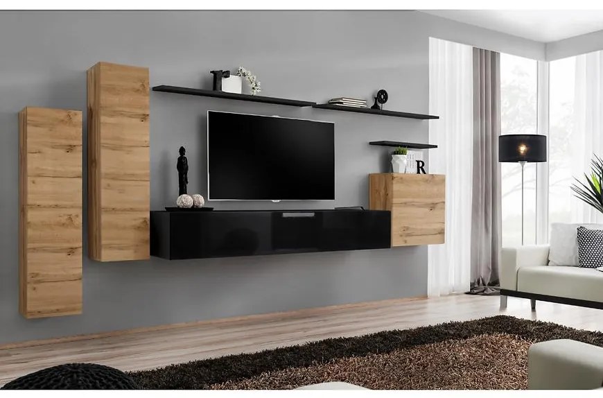 Obývacia stena Switch I Wotan/Čierna