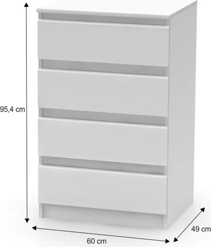 Komoda HANY NEW 014, biela