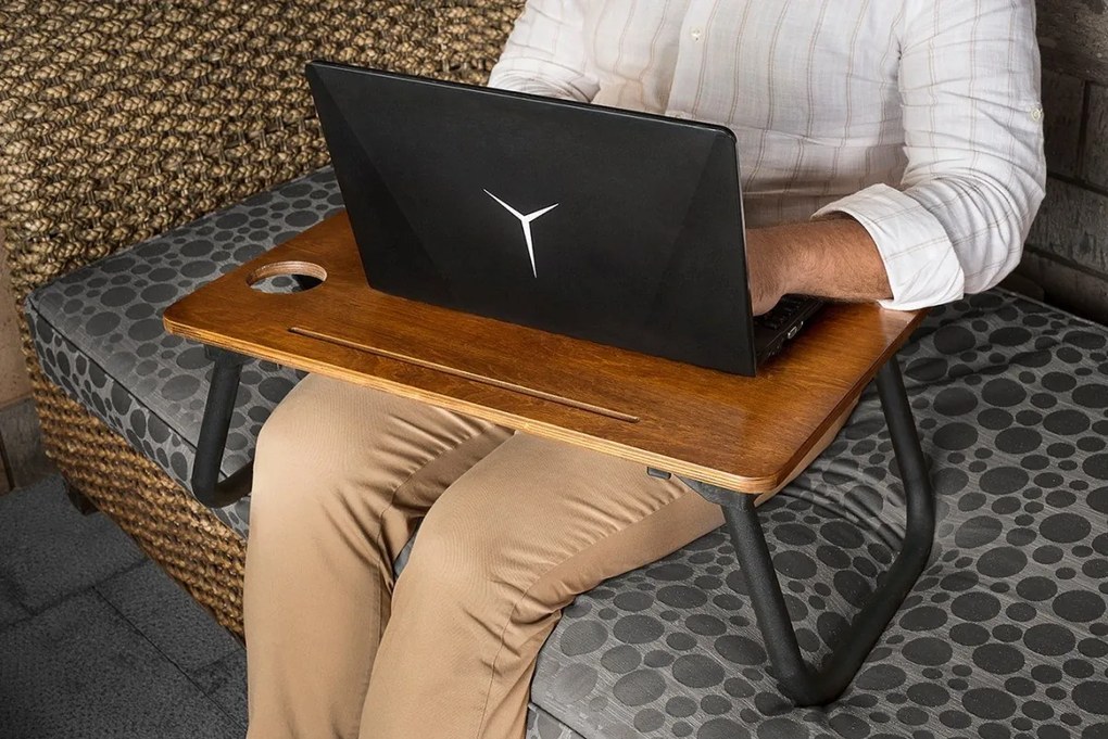 Stojan na notebook Sehpa orech/čierny