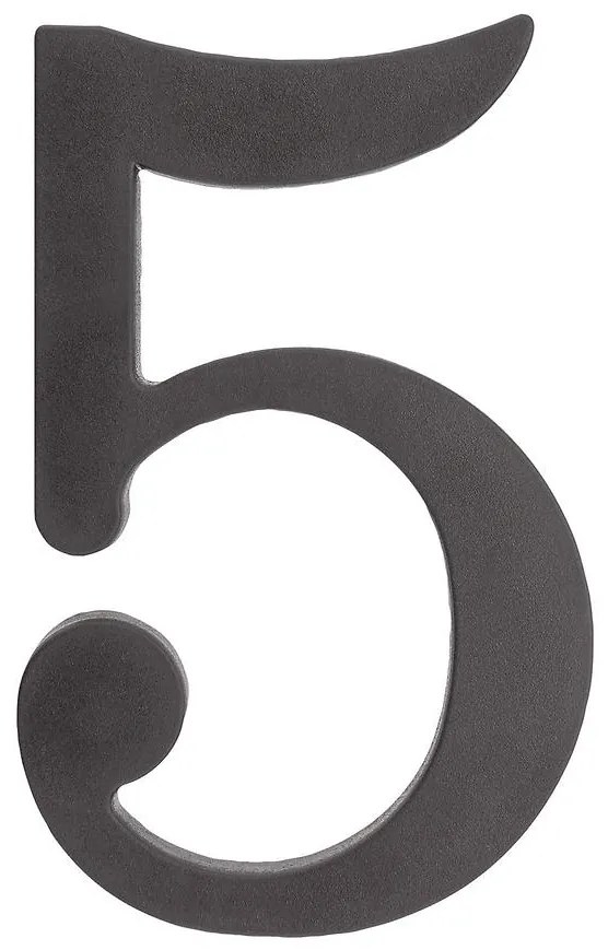 Čierna plastová číslica 5