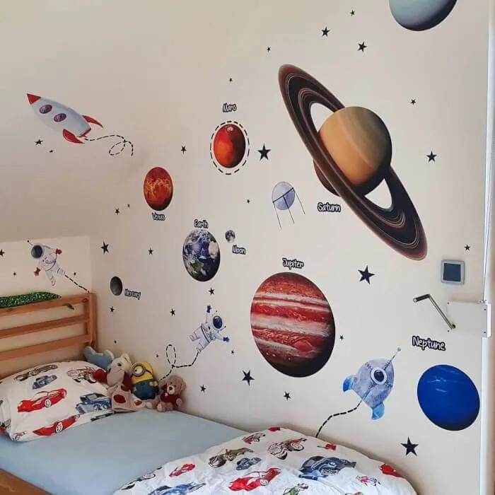 Nálepky na stenu pre deti- Vesmír a planéty