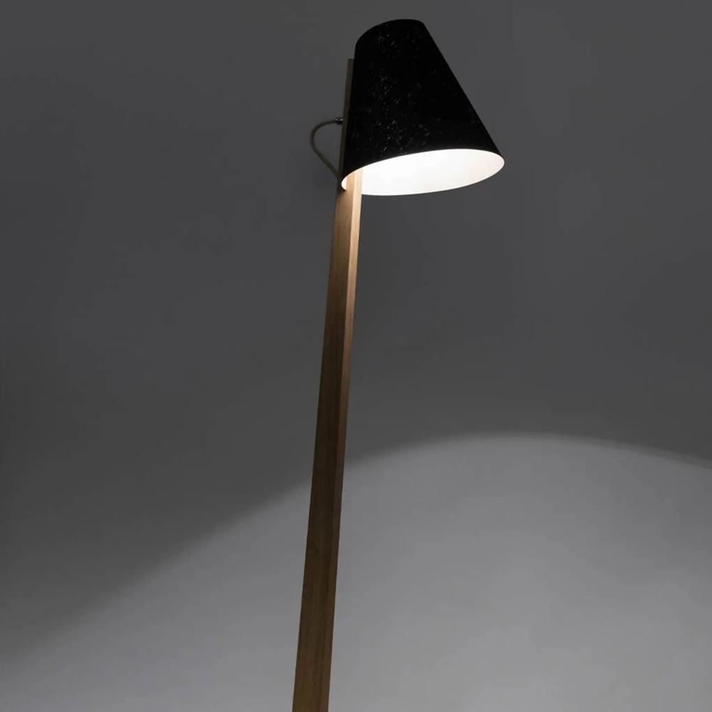 ALMUT 1411 stojaca lampa zakrivená Ø 30 cm korok
