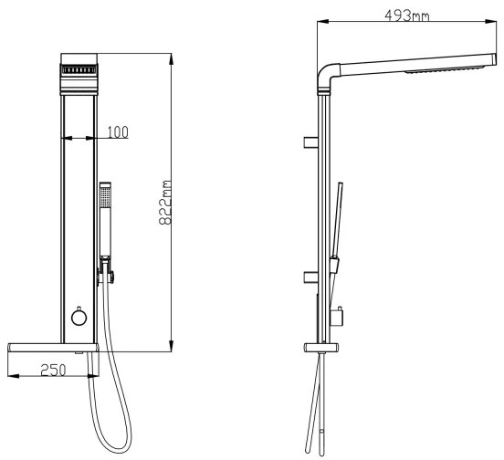Aqualine - Sprchová súprava ROME lesklý chróm