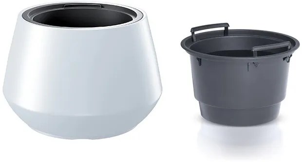 Kvetináč s vložkou HERO biely III