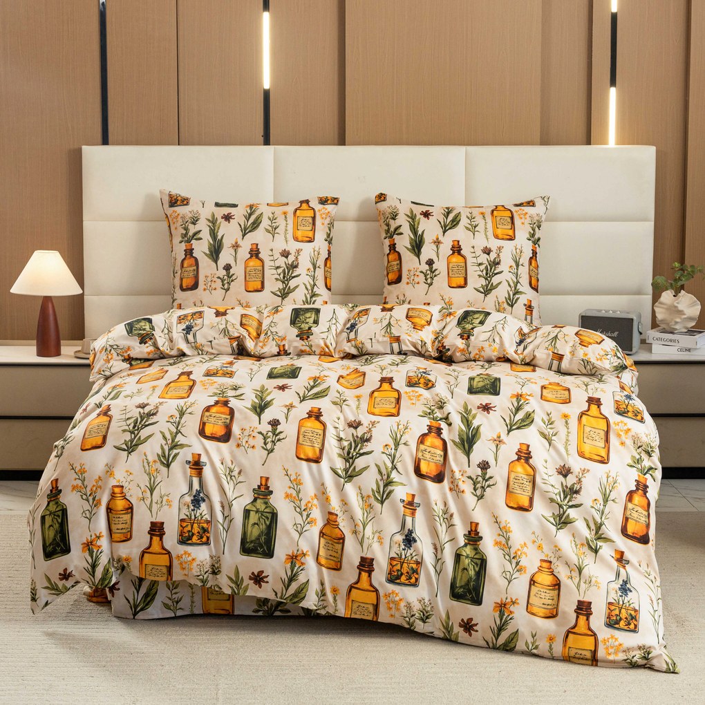 Obliečky z mikrovlákna APOTHECARY krémové Rozmer obliečky: 70 x 90 cm | 140 x 200 cm