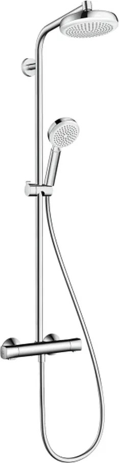 SHOWERPIPE A SPRCHOVÉ PANELY Hansgrohe Crometta 160 1jet Showerpipe - sprchový systém, biela-chróm 27264400