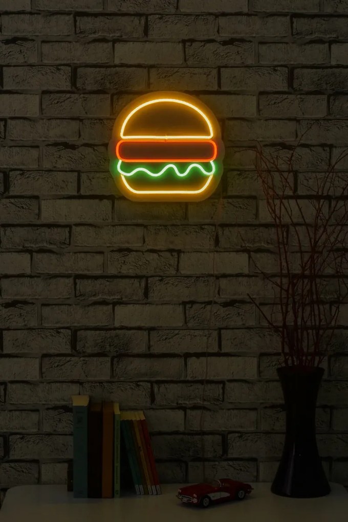 Nástenná neónová dekorácia Hamburger