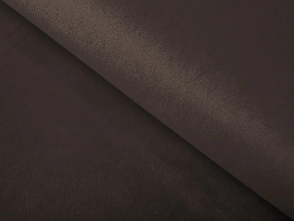 Biante Veľký zamatový obdĺžnikový obrus Velvet Premium SVP-016 Tmavo hnedý 160x220 cm
