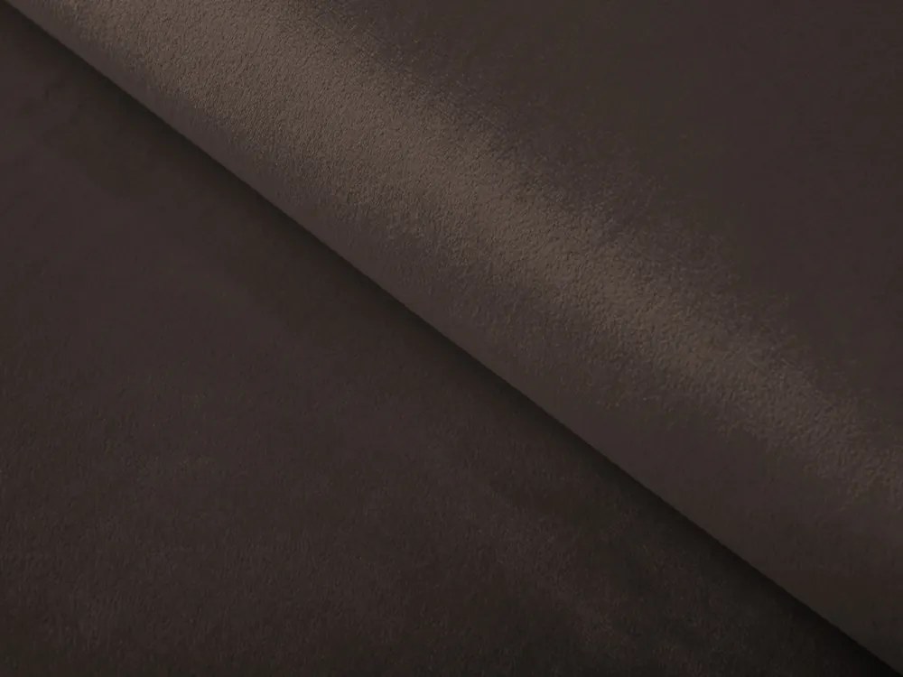 Biante Veľký zamatový oválny obrus Velvet Premium SVP-016 Tmavo hnedý 180x220 cm