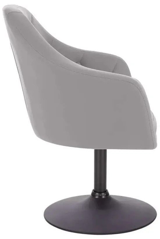 LuxuryForm DESIGN Kreslo ANDORA na čiernom tanieri - sivé
