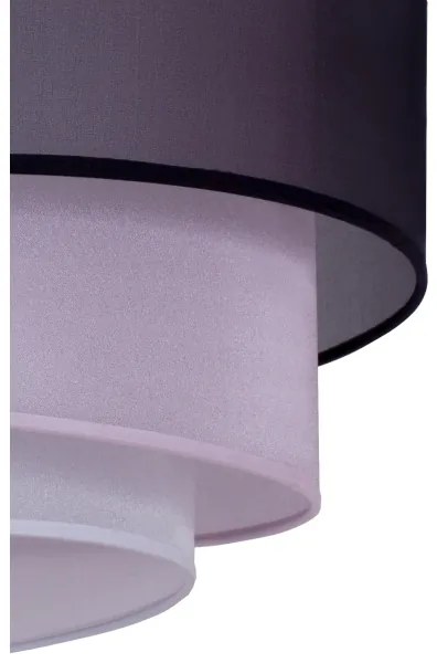 Duolla - Stropné svietidlo TRIO 1xE27/15W/230V pr. 45 cm čierna/ružová/strieborná