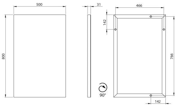 Sapho - Zrkadlo AROWANA 50x80 cm lesklý chróm