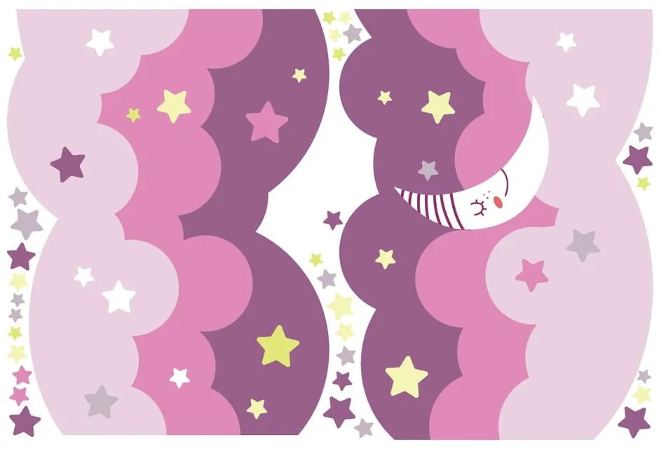 Nástenná samolepka Ambiance Scandinavian Clouds Starry Sky