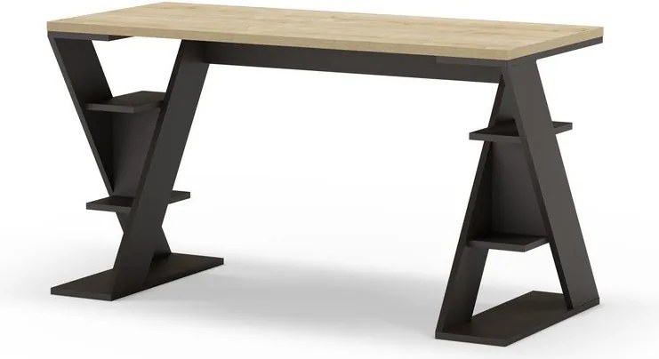 Pracovný stôl s doskou v dubovom dekore 60x137 cm Butterfly – Marckeric