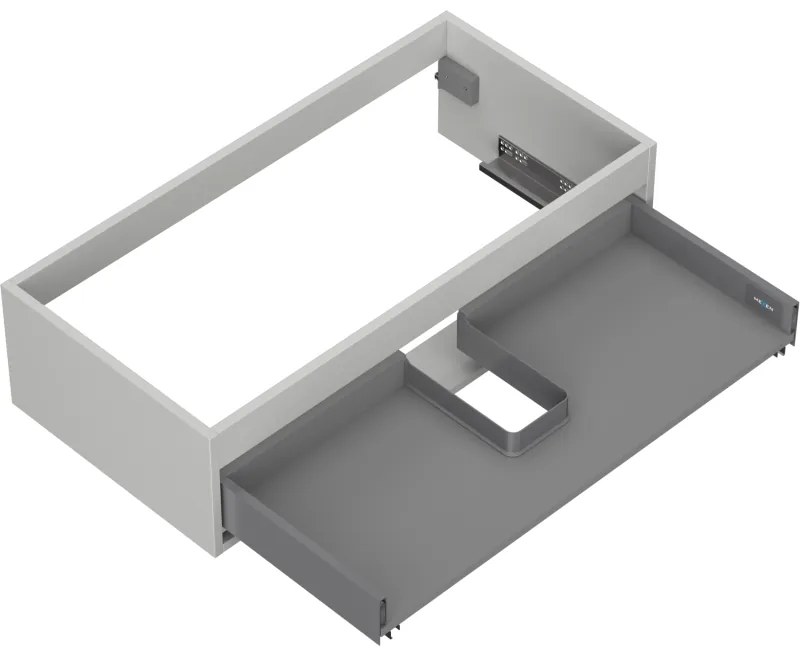 Mexen Box-A, závesná skrinka 90 cm, 1 zásuvka, sivá matná, 91AX0-0900-235-1-62
