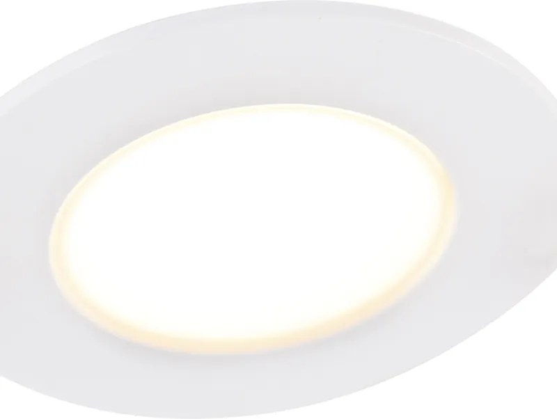 Sada 12 bielych vstavaných bodových svietidiel vrátane LED s funkciou Dim to Warm 7W IP65 - Blanca