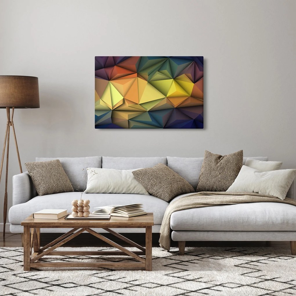 Obraz - Polygonálna 3D abstrakcia (90x60 cm)