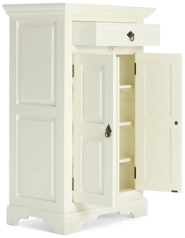 furniture-nabytek.cz - Masívna komoda Catana biela z borovice a MDF, lakovaná – 75×44×115 cm
