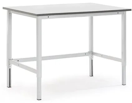 Manuálne výškovo nastaviteľný dielenský stôl MOTION, nosnosť 400 kg, 1200x800 mm