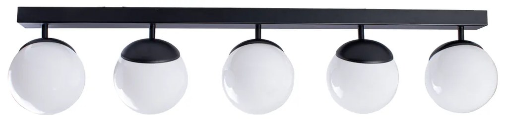 Stropné svietidlo Sfera, 5x biele sklenené tienidlo, b