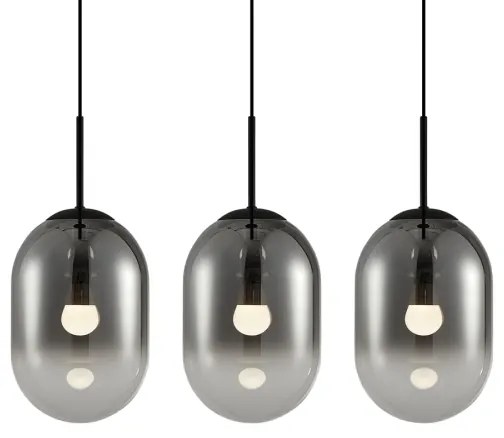 Luster na lanku ALIAS 3xE14/40W/230V čierna/šedá