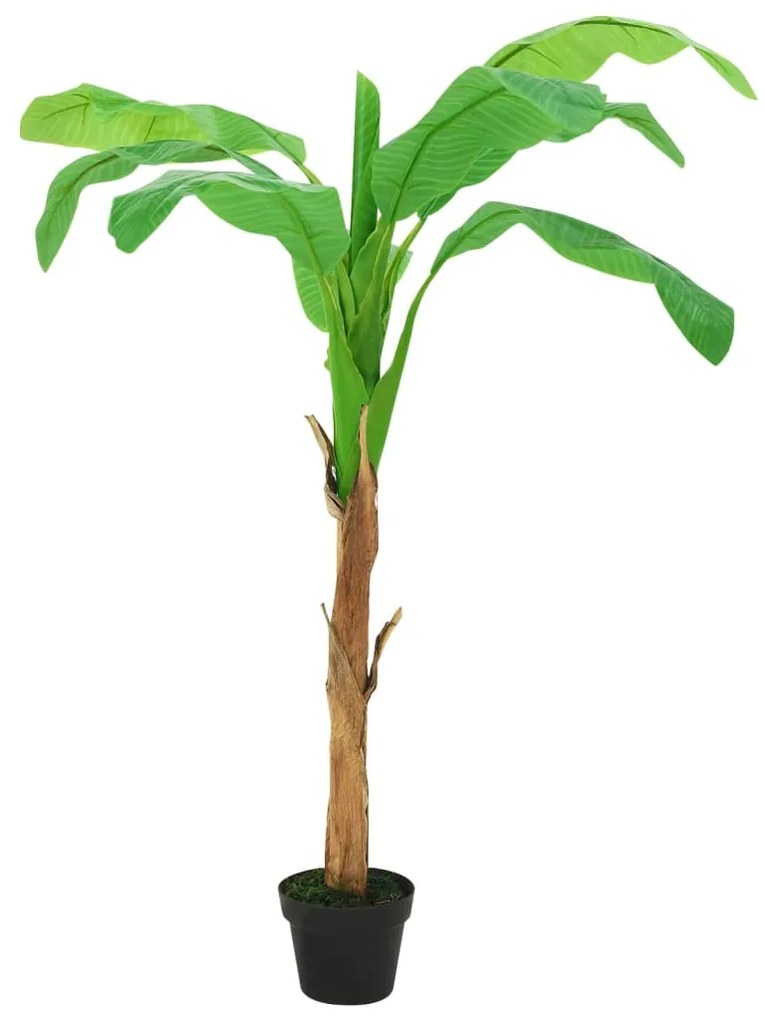 vidaXL Umelý banánovník s kvetináčom 180 cm zelený