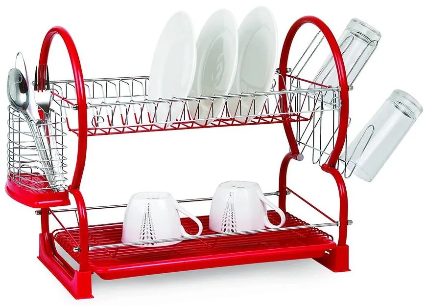 Stojan na riad červený