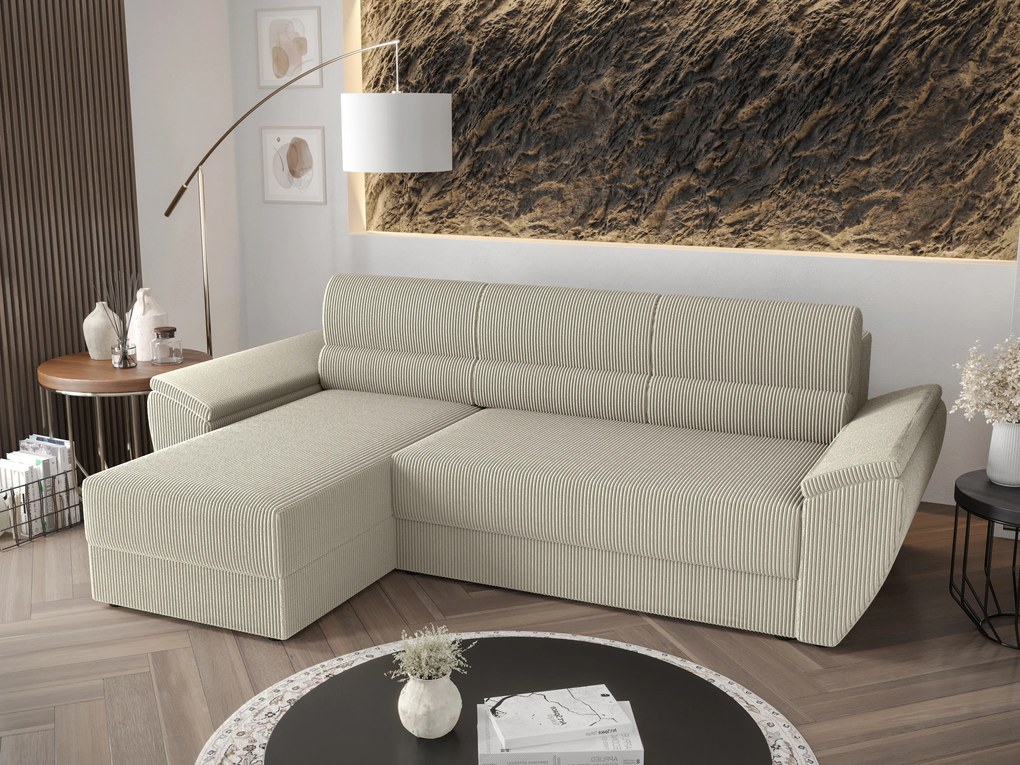Rohová sedacia súprava Radiant L2 (smotanová) (L). Akcia -20%. Vlastná spoľahlivá doprava až k Vám domov. 1062224