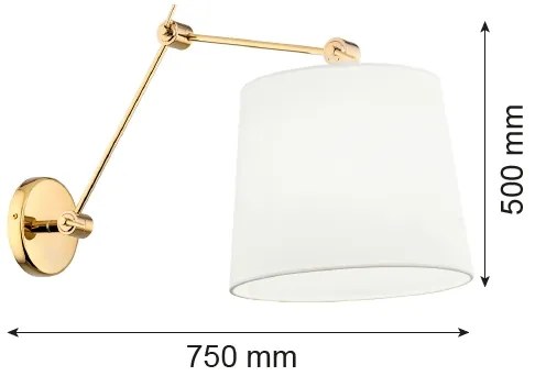 Argon 4897 - Nástenná lampa ZAKYNTOS PLUS 1xE27/15W/230V biela/zlatá