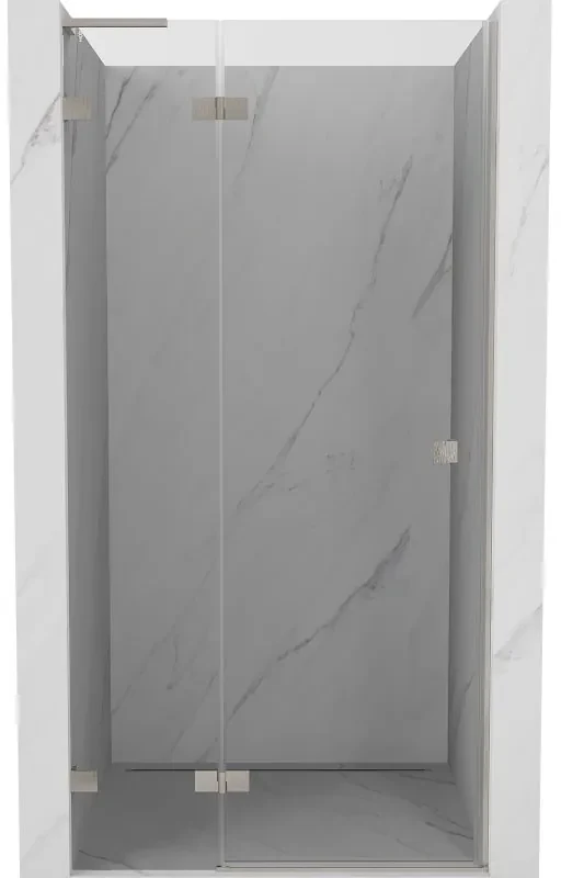 Mexen, Mexen Lunar L sprchové dvere 90 cm, transparentné, brúsený nikel - 834L-090-000-97-00-L