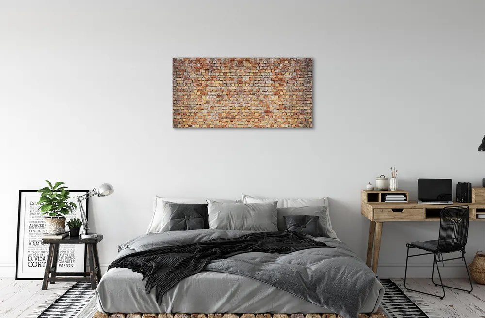 Obraz canvas Tehlová múr kamenná 125x50 cm