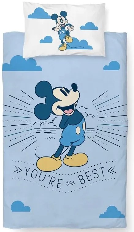 Obliečky do postieľky Mickey Mouse si Najlepší  100x135/40x60 cm