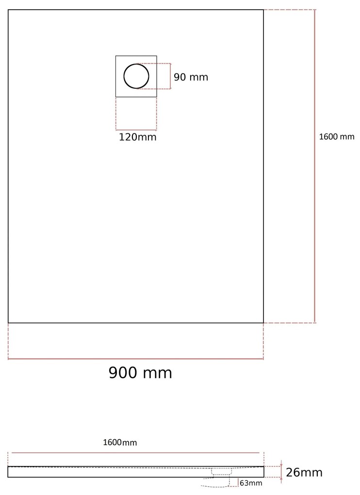 Erga Oldaf, SMC obdĺžniková sprchová vanička 160 x 90 cm, biela matná, ERG-GMA-OL-90160