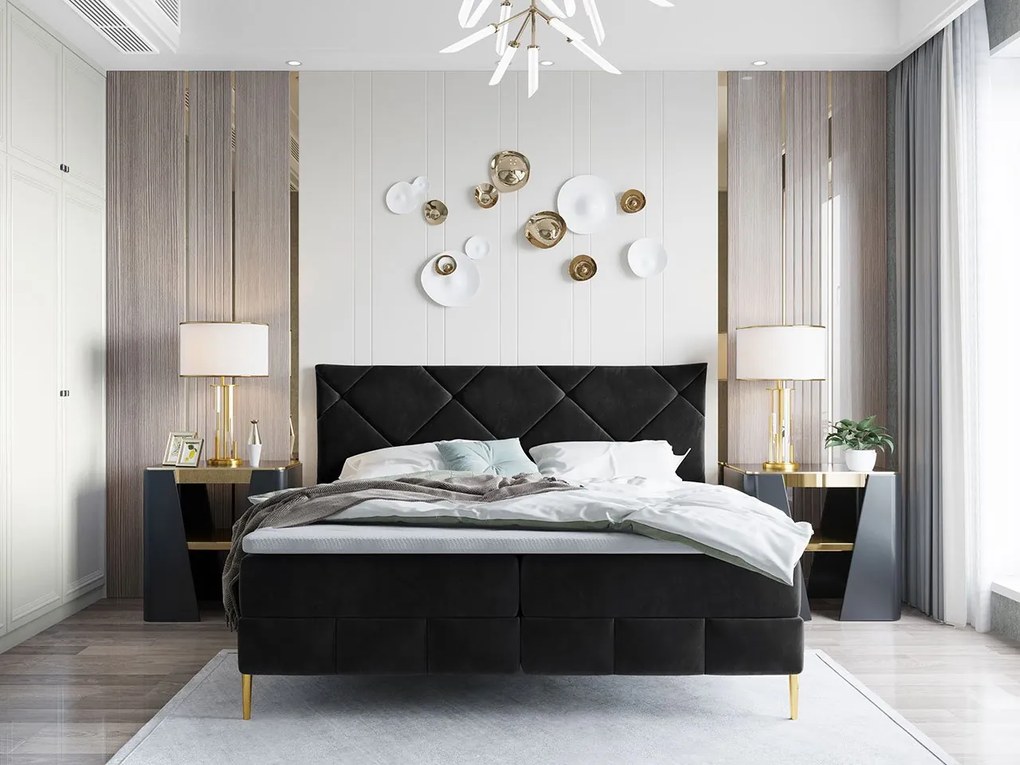 Kontinentálna posteľ Sagiro, Dostupné poťahy: Manila 37, Rozmer postele: 160x200