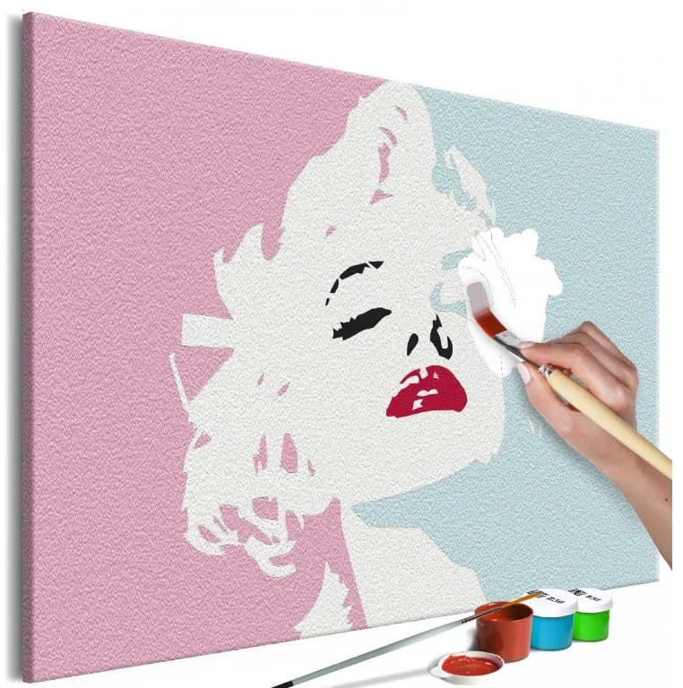 Obraz - maľovaný podľa čísel Marilyn in Pink