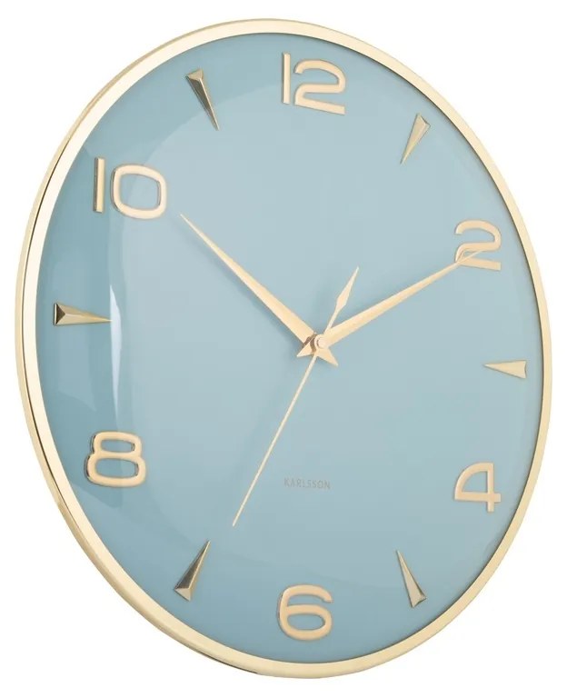 Karlsson 6017BL dizajnové nástenné hodiny svetlomodrá, pr. 40 cm