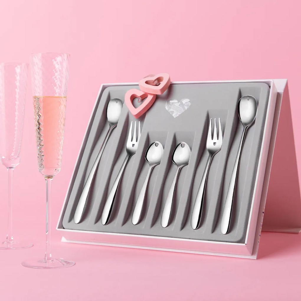 Darčekový set so srdiečkom 6 ks - Love Cutlery - 116603